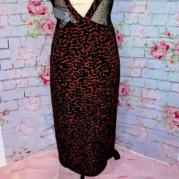 NWT! “BLUE LIFE”RED& Black Cheetah maxi - Picture 4 of 15